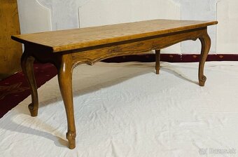 vintage konferencny stolik, drevo, v 42 cm,d 109 cm,s 49 cm - 3