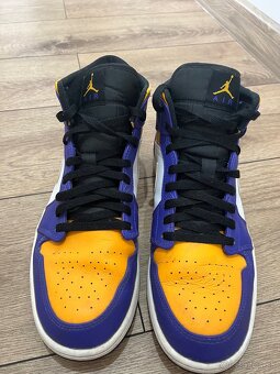 Air jordan 1 Lakers mid tenisky - 3