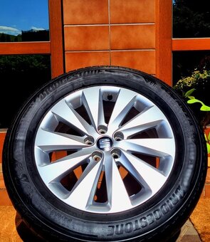alu R16 5x100 orig. SEAT Arona + letné pneu 205/60 R16 - 3