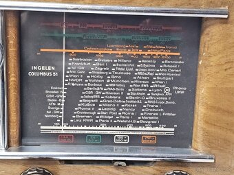☆ Starožitné elektronkové radio INGELEN COLOMBUS 51W - 3