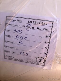 LD PE hrubá folia 46kg - 3