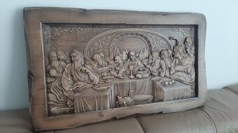 Drevený obraz 81×37cm hr.4.vmPosledná večera - 3