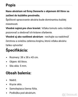 Akvárium Dennerle 60l - 3