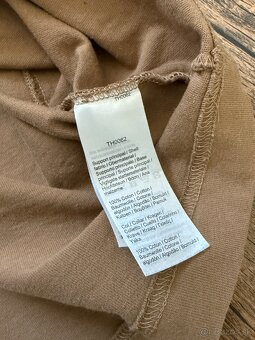 Lacoste oversized tričko - hnedé / horčicové, TH0062 - 3