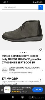 Pánske kožené topánky TRUSSARDI v-eľ. 41 - 3