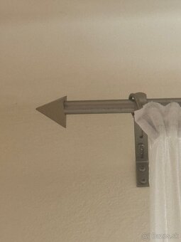 2× nerezová garniža (tyč) + 2× záclona ako DARČEK - 3