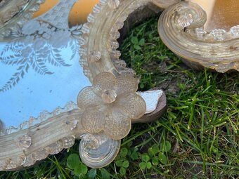 Starožitné veľké MURANO zrkadlo - 3