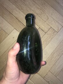 Vojenská ruská poľná fľaša WW1 sklo - 3