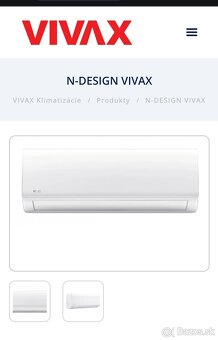 Predám úplne novú klimatizáciu VIVAX-N Desing 3,5 kw - 3
