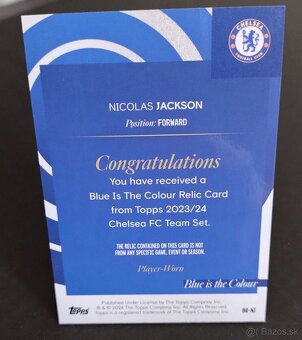 Futbalova karta Topps Nicolas Jackson jersey 59/99 - 3