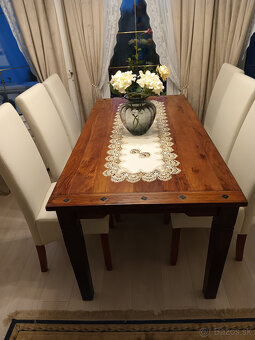 masívny jedálenský stol - 3