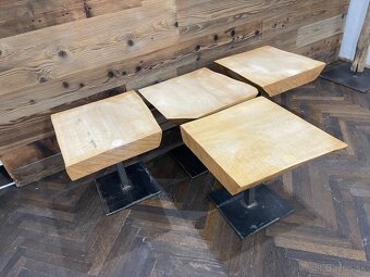 Masívne stolíky na železnej konštrukcii - 3