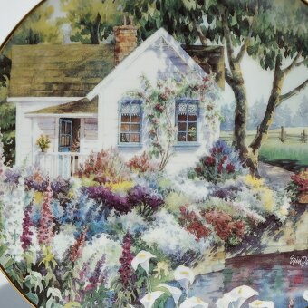 Zberateľské porcelánové taniere - chalúpka - 3