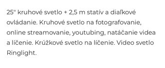 Kruhové ringlight Led svetlo - 3
