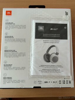 Predám slúchadlá JBL JR 460 nc - biele - 3