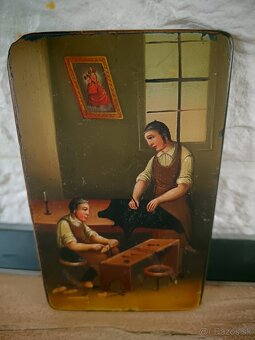Maľovaná starožitná miniatúra obraz - 3