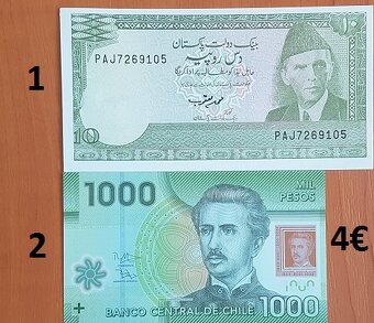 Bankovky 1,5€ - 5€ - 3