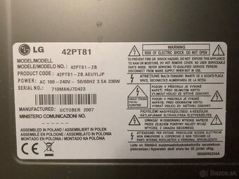 LG 42PT81 - televízor - 3