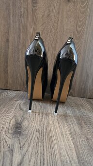 Nové lakované čierne lodičky 39 - 3