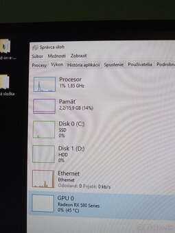 Herni Pc, CPu 4,2 Ghz , XFX Rx 580 8Gb, Ram 16 Gb - 3