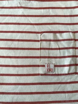 Pruhované bavlnené tričko na 7-8 rokov - 3