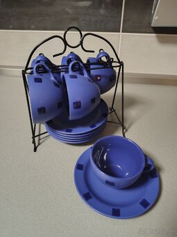 Šálky na kávu/čaj modré - 3