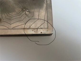 Strieborná bálová kabelka s pavučinovým vzorom 270g - 3