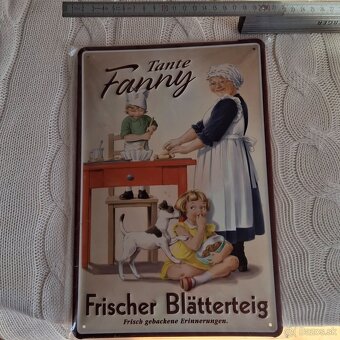 kovova vintage tabulka 30x20 cm - 3