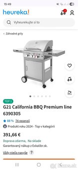 Plynový gril G21 California premium line - 3