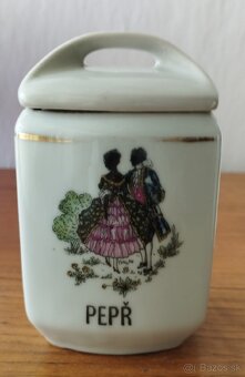 Starožitné porcelánové dózy - 5 ks - 3