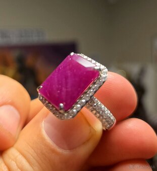 Briliantovy prsten s 12.11ct rubinom - 3