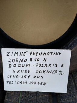 Predám zimné pneumatiky 205/60 R16 - 3