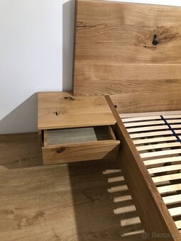 Dubová manželská postel masiv - 3