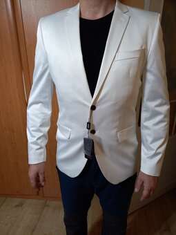 Biely pansky oblek,nohavice,topanky. - 3