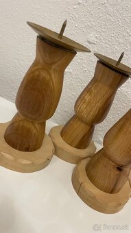Drevené Svietniky 4 ks - 3
