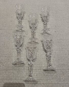 Bohemia Crystal sada brúsených pohárov na víno - 6ks - 3