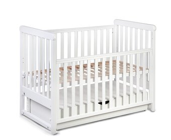 Kvalitná Yappy KidsMove Swing 120x60 White postieľka - 3