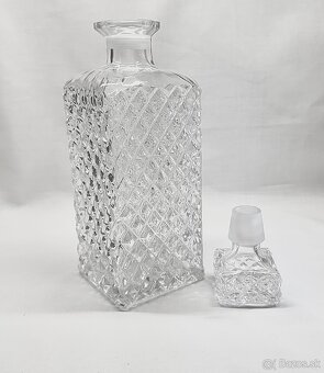 Krištálové sklo retro whisky karafa VÝSTAVNÝ KUS - 3