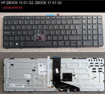 Klavesnice HP ZBOOK 15 (17) G1 G2 // HP 650 G1, HP 655 G1 - 3