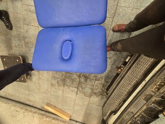 Elektrické Masážní  lehátko modré bez podrucek 1 motor - 3