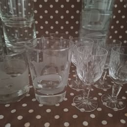 Poháre na doplnenie, sklo, krištáľ - 3
