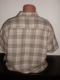 Pánska hnedá košeľa s krátkym rukávom, veľkosť L - 3