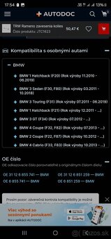 BMW ramená nové TRW JTC1623 - 3