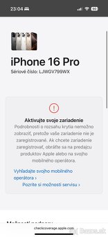 Predám apple iphone 16 PRO 256GB Black Titanium nový - 3