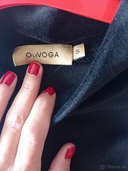 Nové dámske čierne zamatové šaty OLA VOGA - veľkosť S - 3