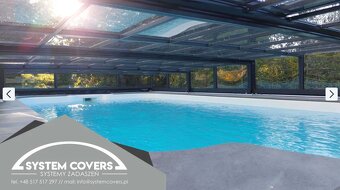 Zastrešenie bazéna, bazénu,420 x 850 x 65 cm - SYSTEM COVERS - 3