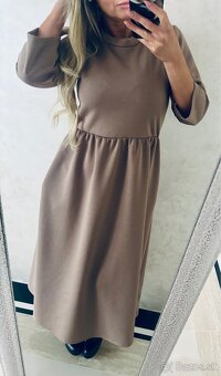 Damske talainske dlhe šaty Latte - 3