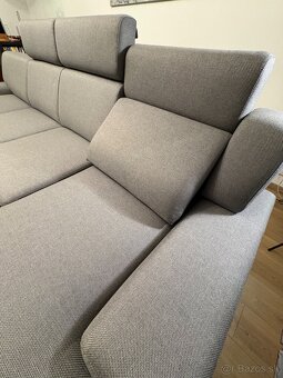 Rohová sedačka, sedacia súprava + taburet REZERVOVANÉ - 3