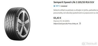 Semperit Speed-Life 3 205/55 R16 91V - 3