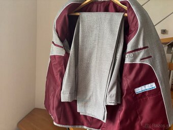 Sivý oblek , štíhla postava 180 -183 cm vysoká - 3
